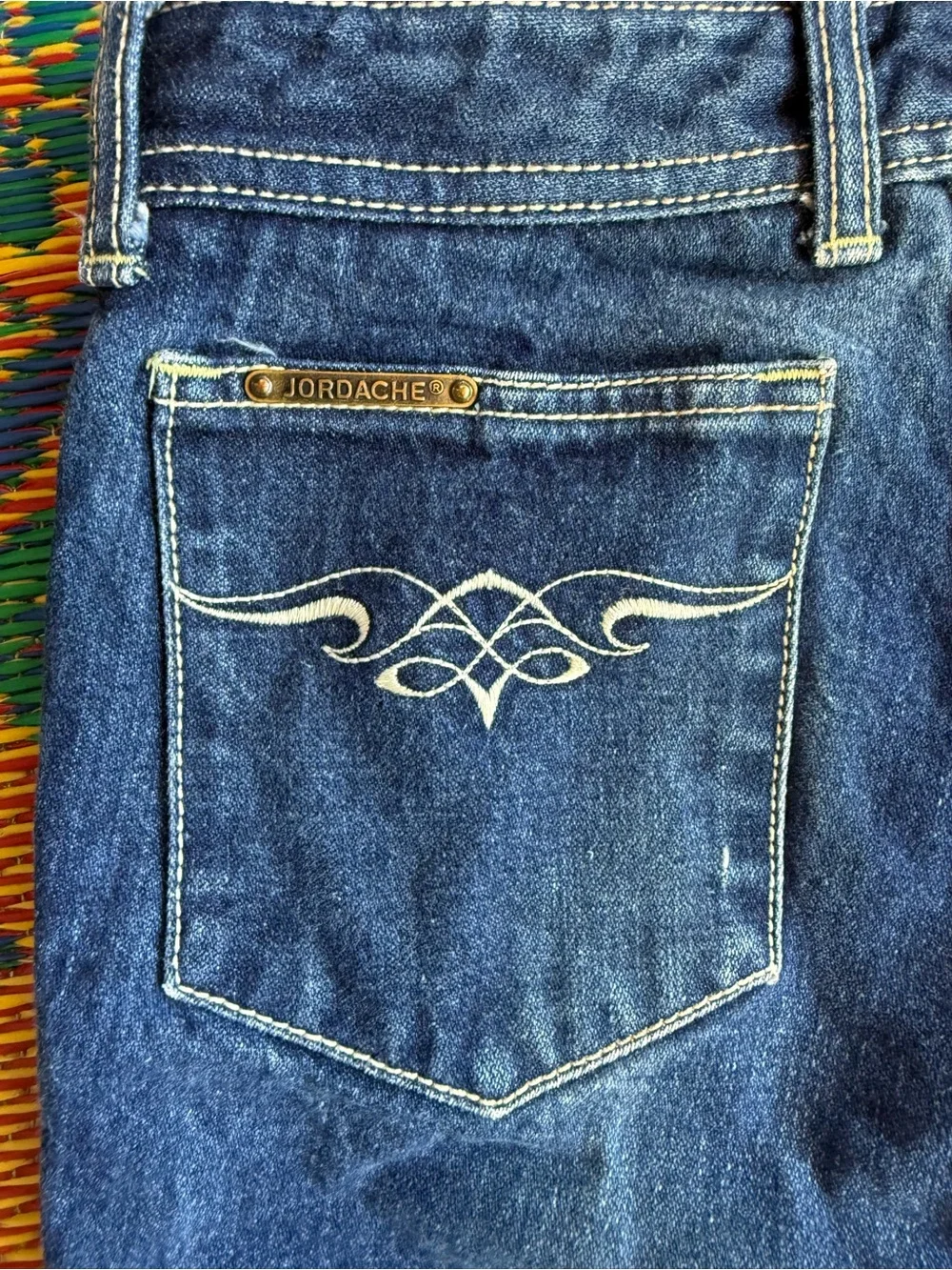 Jordache Vintage High-Rise Dark Blue Straight Leg Women's Jeans Size 2/4